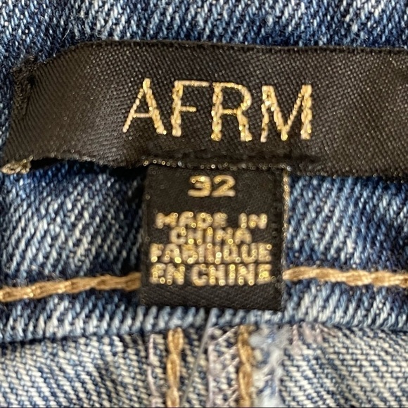 AFRM Distressed Button Fly Jeans - Picture 8 of 10